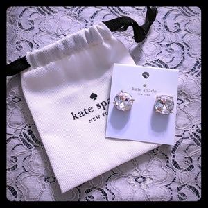 Kate Spade clear/diamond circle/round earrings